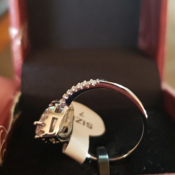 Ring 18kt white gold plated brass size 7 - Picture 9 of 10